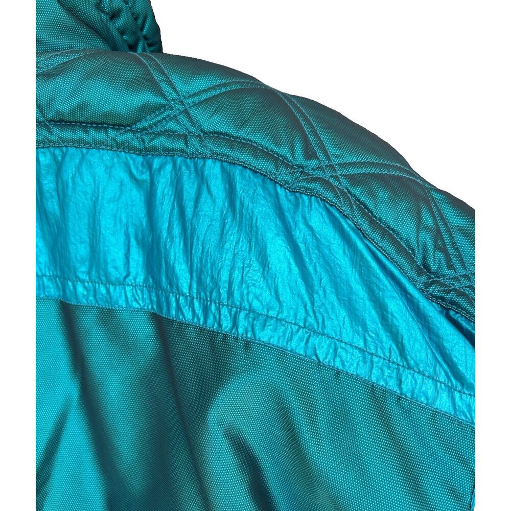 Kaelin Solar Power Ski Jacket Women Sz 10 Metallic Blue Pink Retro Apres Vtg 80s - Picture 12 of 16